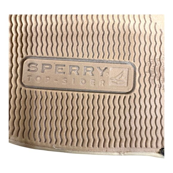 Sperry Seafish Mariner Top Sider Leather Flip Flops Nautical Striped Sandals 6.5 - Picture 4 of 7